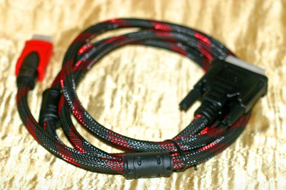 Якісний товстий кабель DVI to HDMI (HDTV) та навпаки: HDMI до DVI