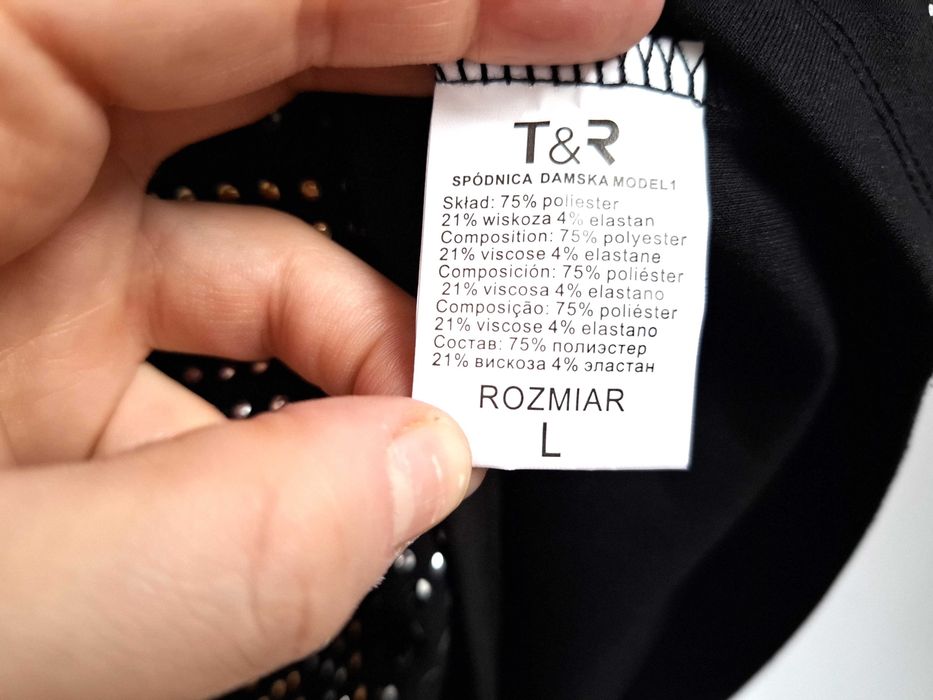 Nowa ołówkowa spódnica z dżetami – Rozmiar L (40)