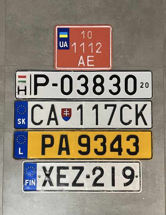 Tablice rejestracyjne Europa