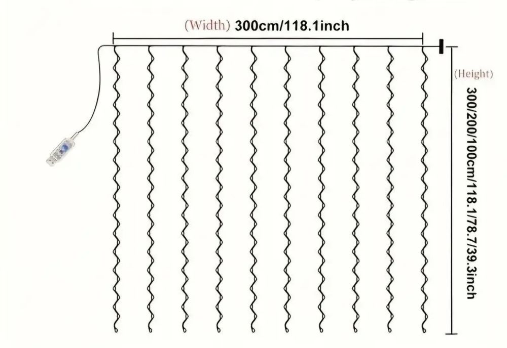 Kurtyna na USB 3m×3m