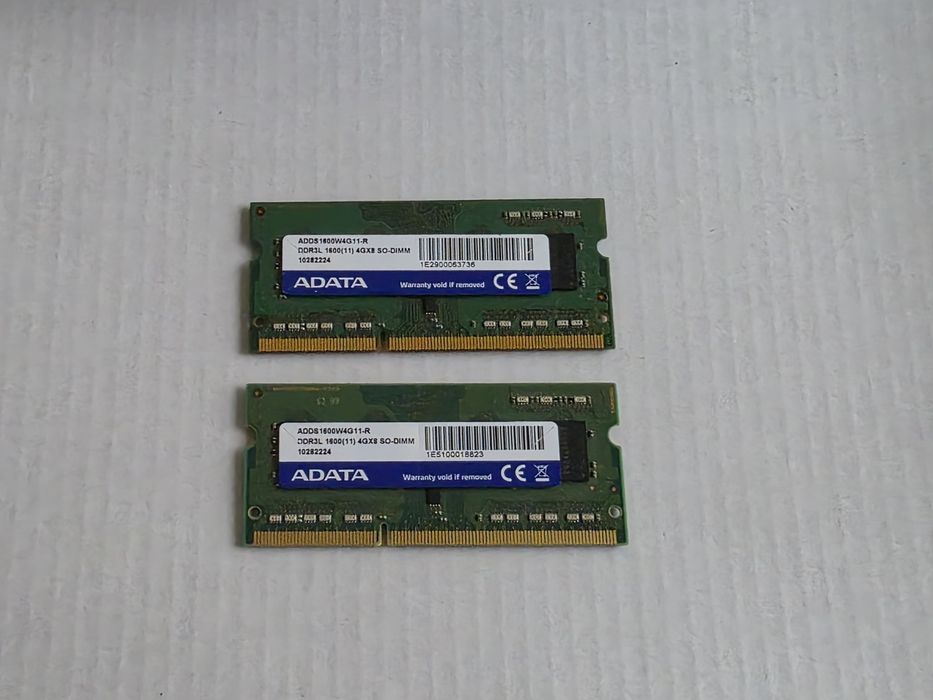 Pamięć, kości RAM do laptopa / 2x4GB / DDR3L / SODIMM