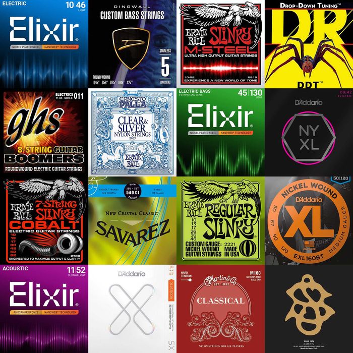 Струни Elixir Ernie Ball D'Addario Dunlop DR GHS Martin (оригінал)