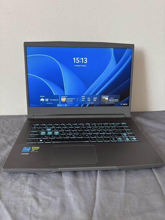 Ноутбук ігровий MSI Thin 15 B13UC (B13UC-3423XPL) Gray + ліцензійна 11 вінда