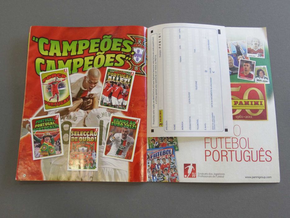 Caderneta Completa Panini Portugal de Ouro 2011