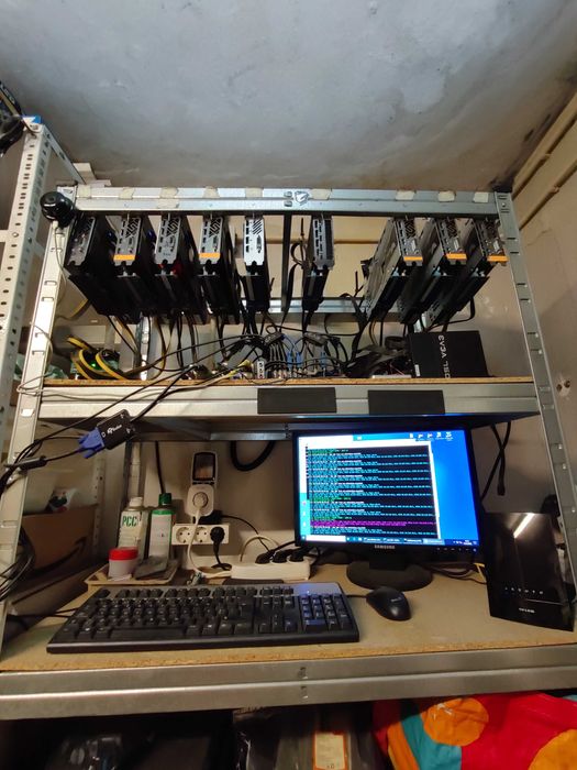 Rig de mineração | Mining rig | AMD RX580 Nitro+ e Vega 56