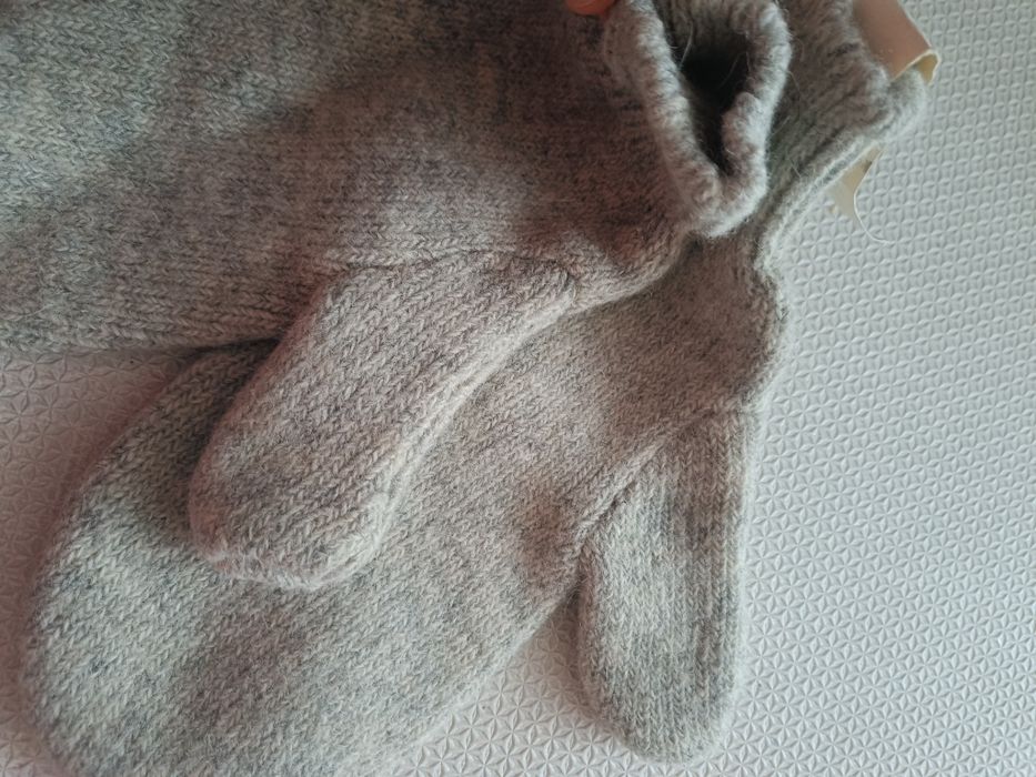 Grube męskie rękawiczki wełniane NOWE