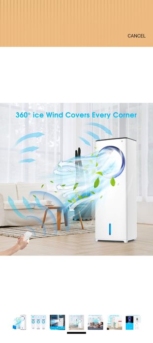 Ventilador Climatizador de Ar Evaporativo Fychuo 4-em-1