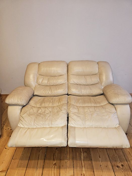 Komplet wypoczynkowy skórzany 3+2+1