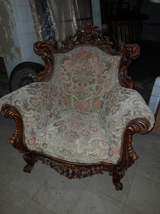 Meble w stylu barokowym kanapa trzyosobowa plus dwa fotele