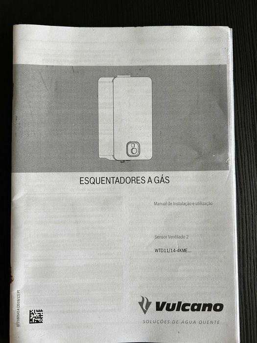 Esquentador a gás Vulcano Classe A