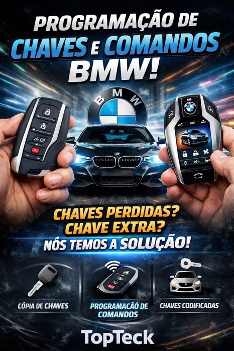 Chave Comando BMW E46,E60, SerieF, Serie G