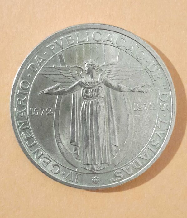 Moeda de prata de 50 escudos IV Centenário de "Os Lusíadas" - 1972