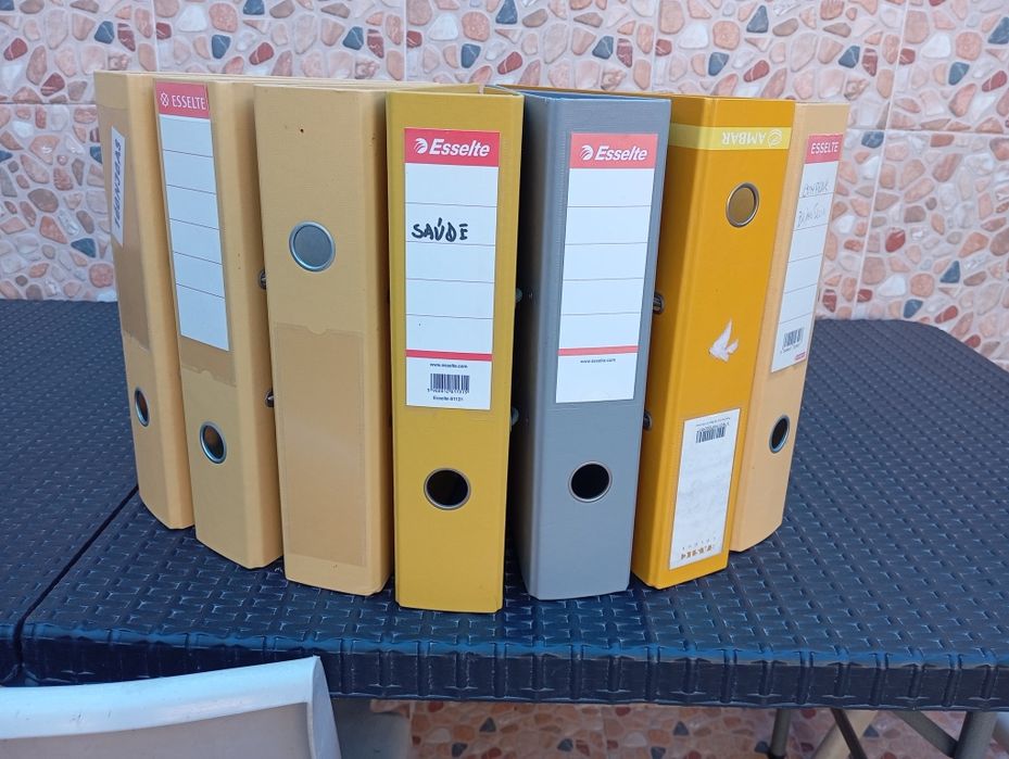 Conjunto de 7 pastas de arquivo A4