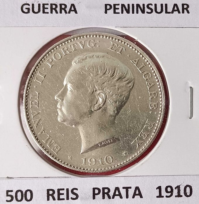 500 Réis Prata 1910 ( 5 Tostões ) Centenário da Guerra Peninsular