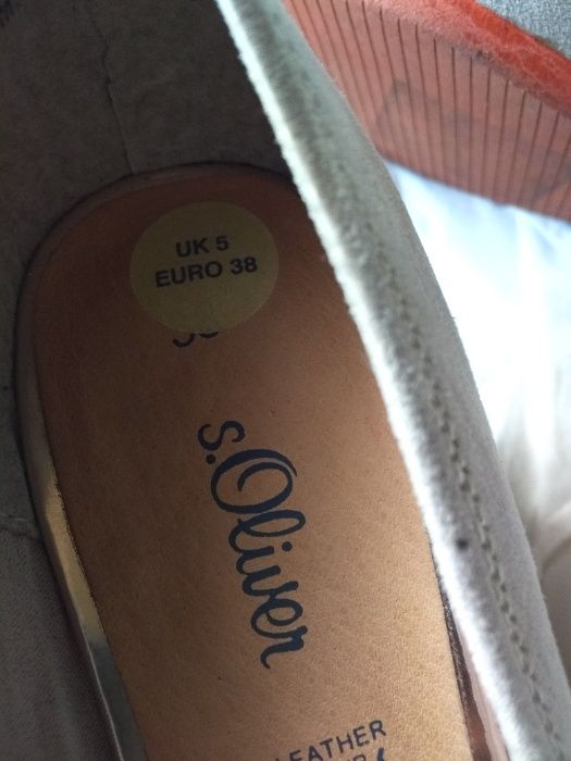 Buty koturna platforma firma s.Oliwer roz.38 jasny beż