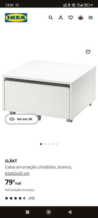 Cama criança 90x200cm com caixa de arrumação