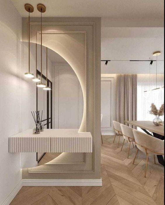 Lustra półokrągłe podświetlane led -różne rozmiary