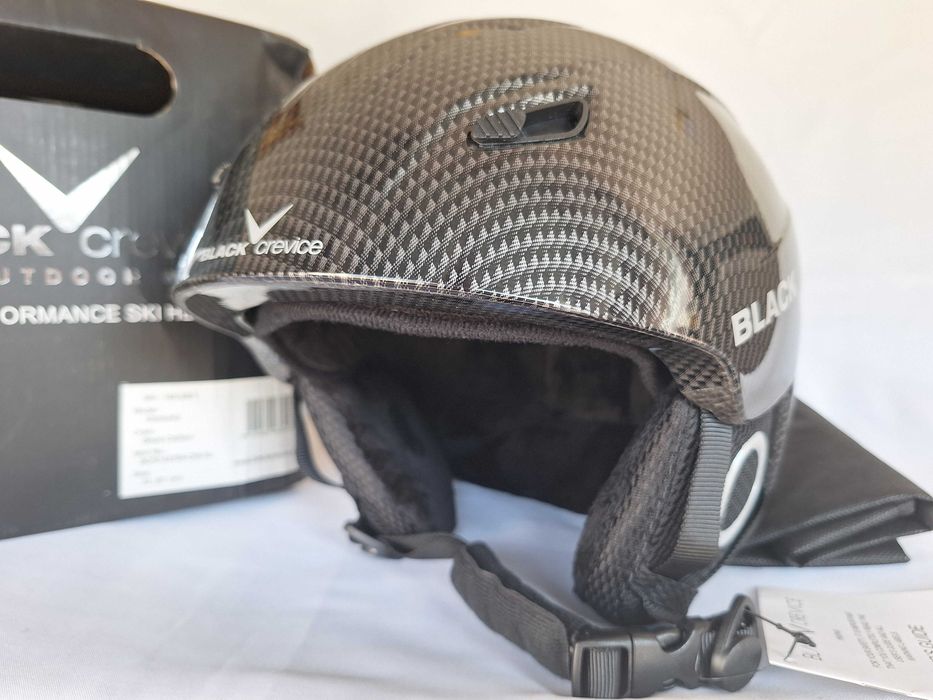 Kask narciarski Black Crevice Kitzbuhel Shiny Black Carbon XL 61cm