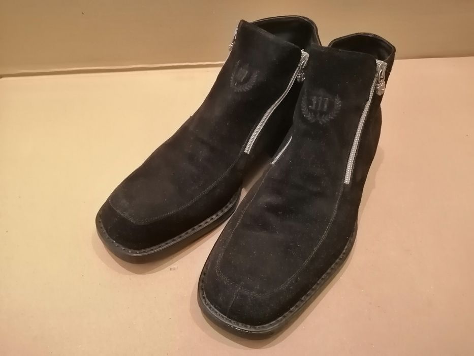 Черевики сапоги чоловічі мужские "Maros" Италія р. 43, замша,чорні