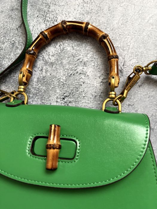 Жіноча сумка Gucci Bamboo 1947 Small Green