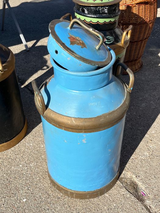 Stara kanka na mleko, aluminiowa. Duża.