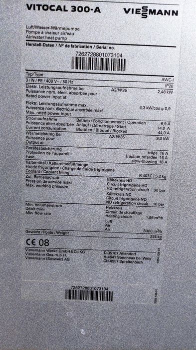 Pompa ciepła 9 KW powietrzna VIESSMANN monoblok
