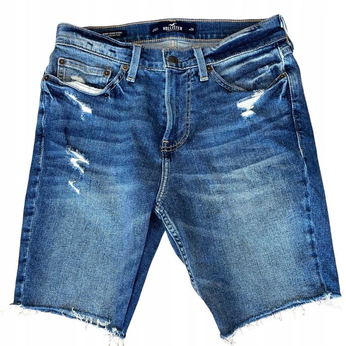 Hollister California Męskie Jeansowe Krótkie Spodenki Skinny Rozm. 28