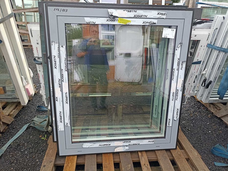 OKNO aluminiowe  112/129 szare