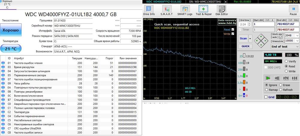 Жорсткий диск WD4000FYYZ 4Tb