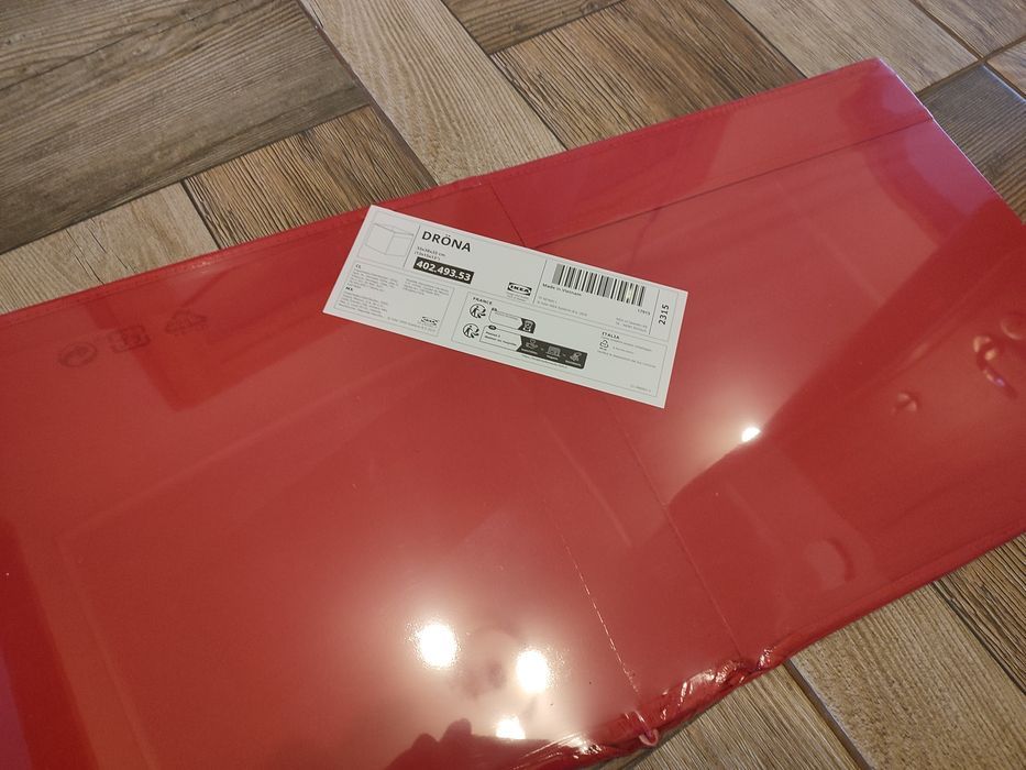 Nowy czerwony kosz organizer na zabawki