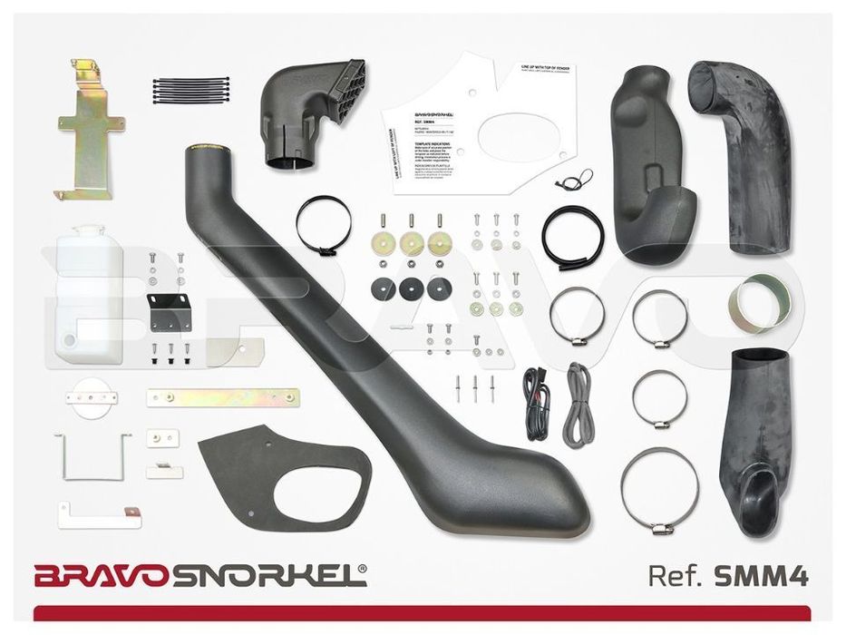 Snorkel Bravo MITSUBISHI PAJERO 4 V80 NS / NT / NW (- Em diante) Com c