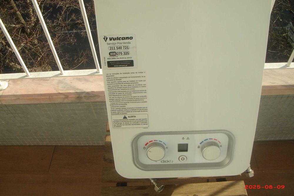 Vendo esquentador Vulcano gás natural com 2 anos 150 euros