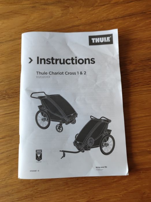 THULE Chariot Cross 2, kolor Alaska, przyczepka rowerowa