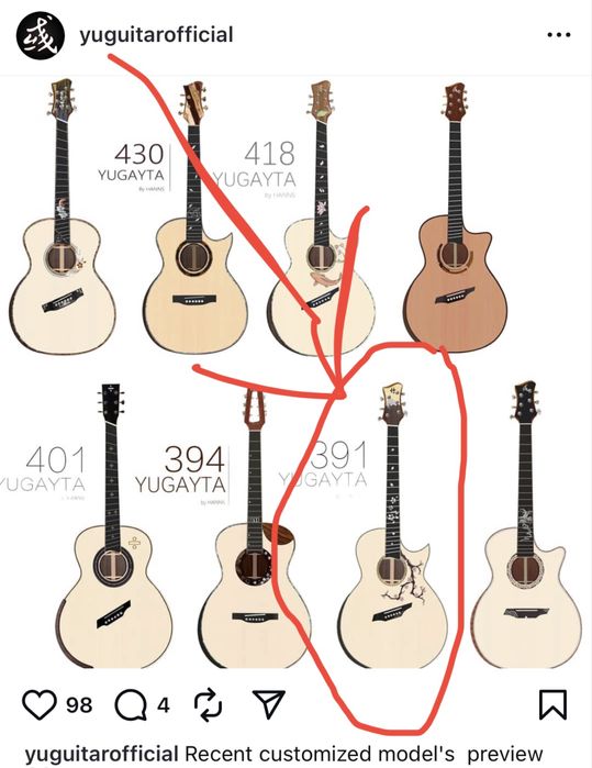 Yuguitar Signature Eddie van der Meer EDVM-1 акустична гітара