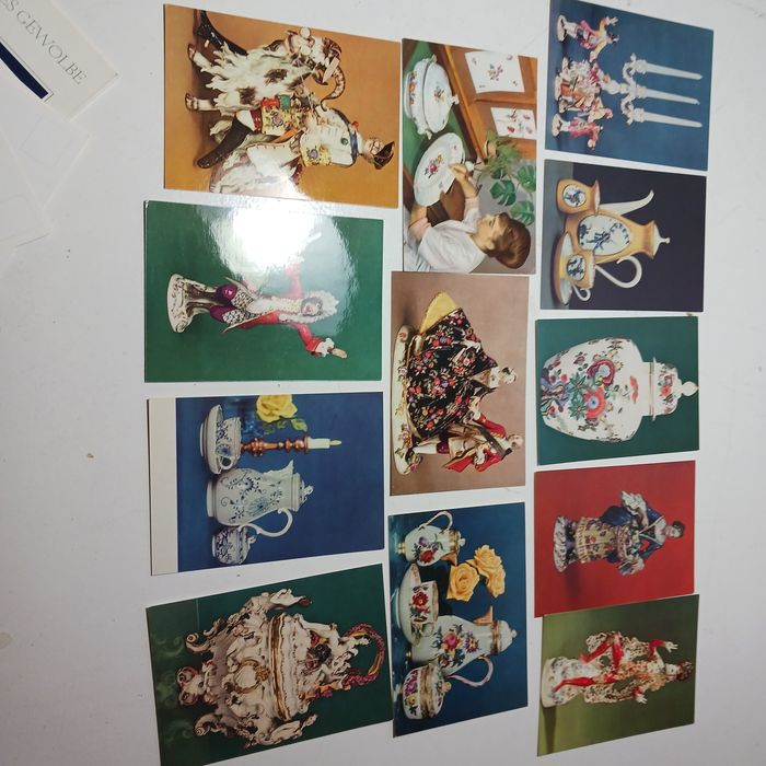 Pocztówki porcelany kartki pocztowe zestaw  kolekcja