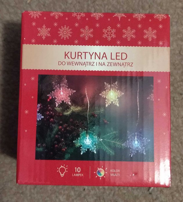 girlanda LED śnieżynki