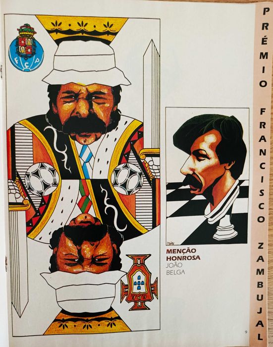 Revista A Bola Magazine de dezembro de 1990 - caricaturas