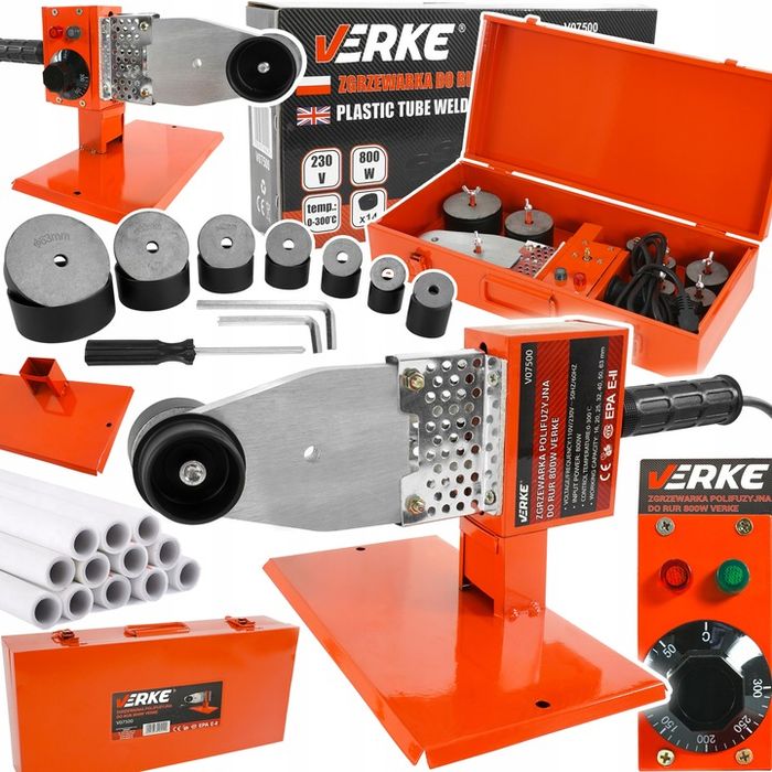 Zgrzewarka Polifuzyjna Do Zgrzewania Rur Pp Pcv 800w Mocna + Matryce Z