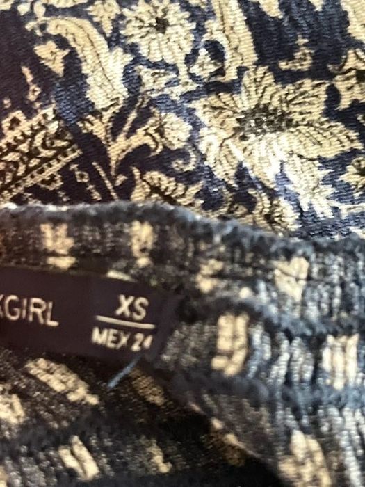 Macacão Calção Bershka Boho XS Azul & Branco