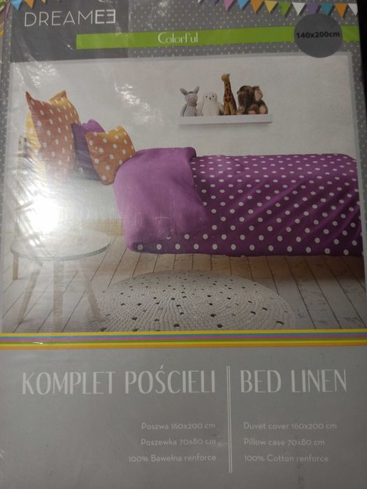 Pościel 140/200 w kropeczki