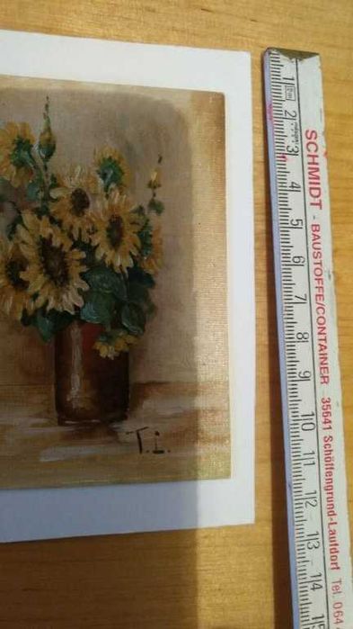 Obrazki olejne na tekturze