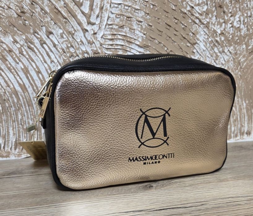 Torebka Damska Massimo Contti Czarno- Złota