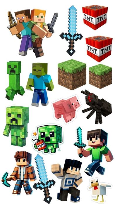 Express Wydruk cukrowy jadalny włoski papier Modecor Minecraft