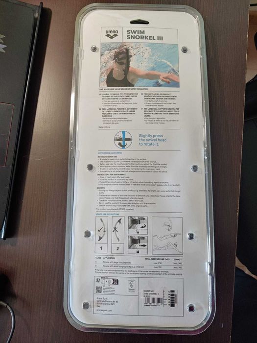 Snorkel de Natação Arena Swim Snorkel III – Novo e Selado