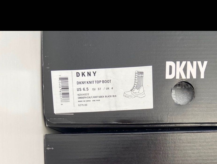 Жіночі шкіряні ботінки DKNY Knit Boot оригінал берци женские ботинки