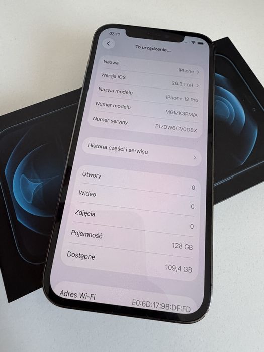 iPhone 12 Pro 128gb Grafit Idealny Bateria 100%