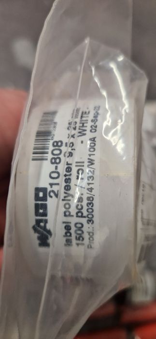 WAGO taśma barwiąca 258.5005, etykieta 210-805, 210-808