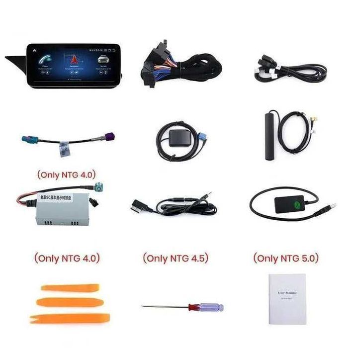 Mercedes E W212 2009–2016 – Radio Android 15 10.25" CarPlay Android Auto 4GB/64GB GPS Nawigacja Stacja Multimedialna WiFi Bluetooth DSP 4G LTE PL