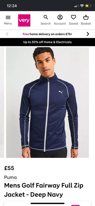 Новая крутейшая мужская спортивная кофта Puma Fairway FZ SN99 оригинал