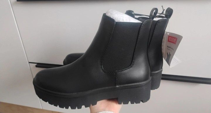 Czarne botki damskie rozmiar 39 NOWE